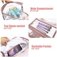 thumbnail image 5 of Clear Toiletry Bag Hanging Toiletry Organizer Travel Bag with Sturdy Hook & Band Cosmetic Makeup Bag for Women Girls, Rose Gold, 5 of 7