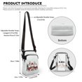 thumbnail image 6 of FUIALDOLG Christmas Cellphone Purse with Santa Claus Print, Double Deck Zipper Polyester Purse for Women Running and Travel, 6 of 7
