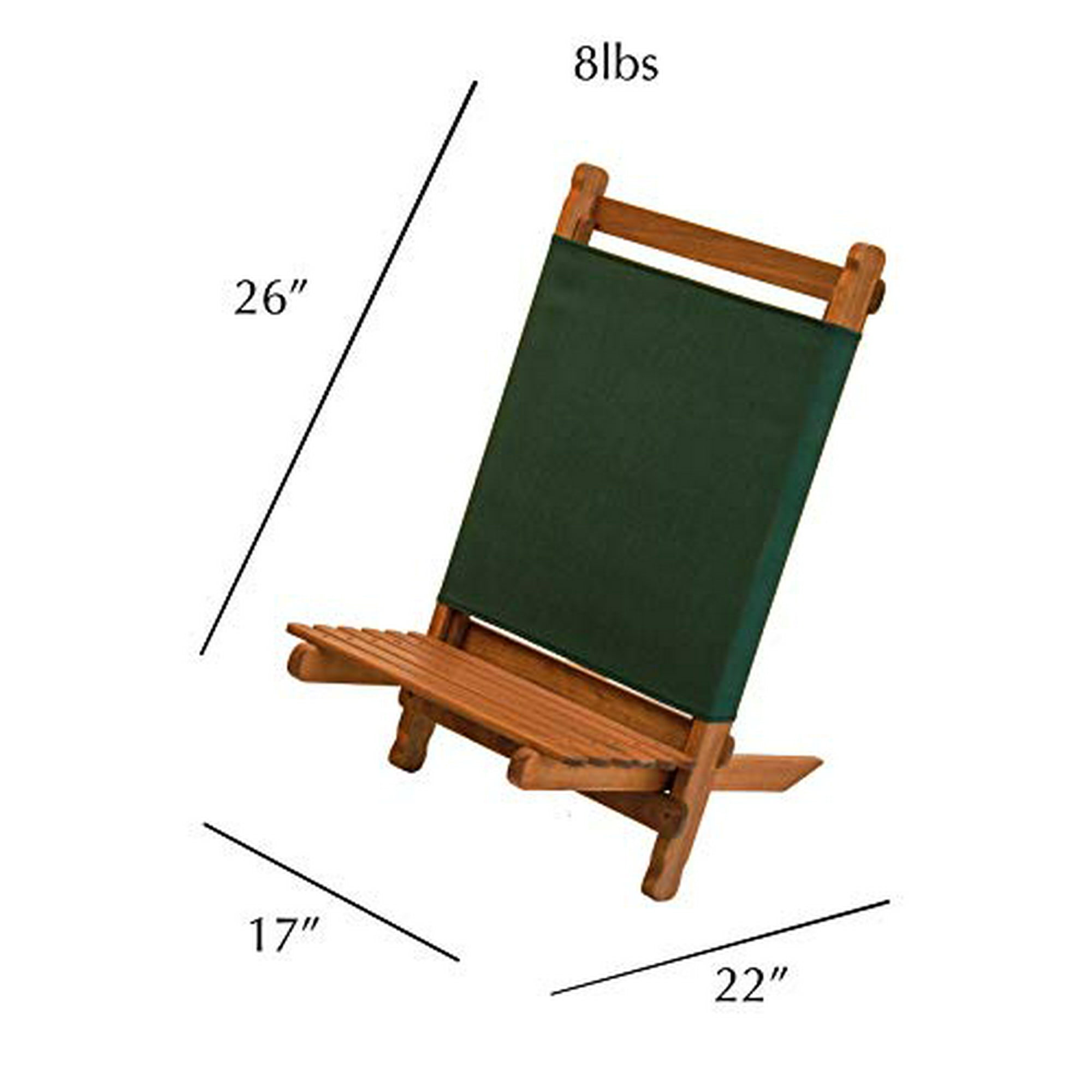 BYER OF MAINE, Pangean Lounger, Green, Durable Hardwood with Heavy