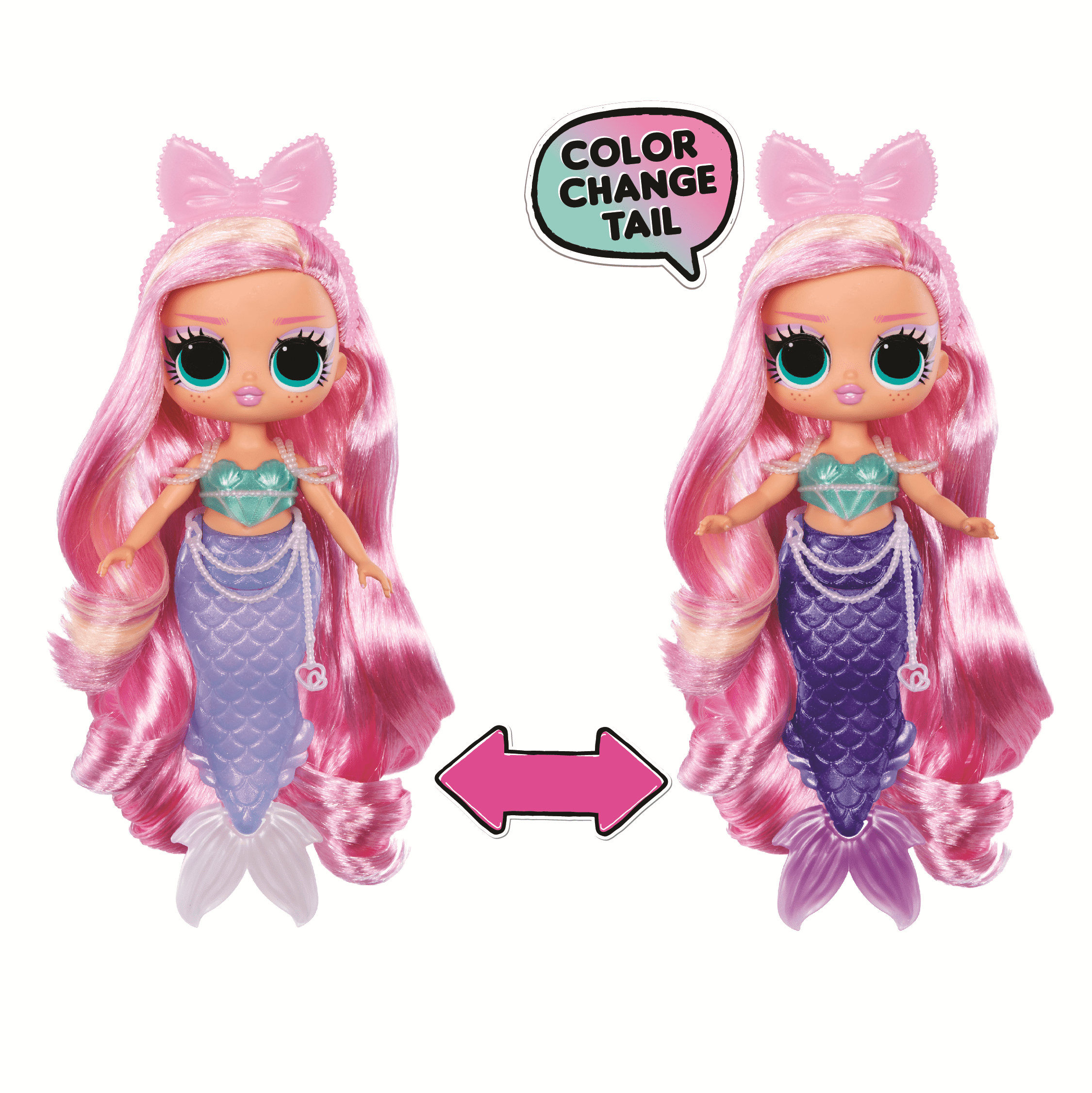 LOL Surprise Tweens Mermaid Lola Waves Fashion Doll with Color Changing Tail, Movable Fin, and Beaut(图4)