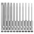 thumbnail image 4 of 11Pcs Torx Screwdriver Bit Set 1/4 Inch Hex Shank Tough Torx Star Hex Security Bit Set Professional Magnetic Star S2 Steel Screwdriver Set Bits T6-T40 for Car Vehicle Driver Use, 4 of 11