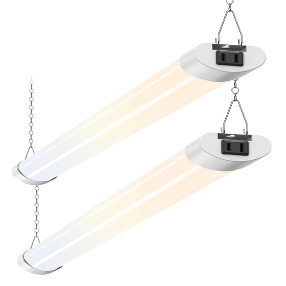 ALUSSO® LED Shop Lights for Garage 4FT, 4800LM Super Bright Garage Lights, 40W/30W/20W, 2700K-6500K Adjustable Led Shop Lights Linkable for Works