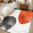 thumbnail image 3 of Area Rug 48×72in, Orange Color Block Abstract Geometric Floor Carpet Living Room Rug, Boho Nordic Style Non-Slip Welcome Mat Indoor Rugs for Bedroom Dining Room, 3 of 9