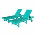 thumbnail image 2 of Modern Poly Reclining Chaise Lounge With Wheels (Set Of 2), Turquoise, 2 of 3