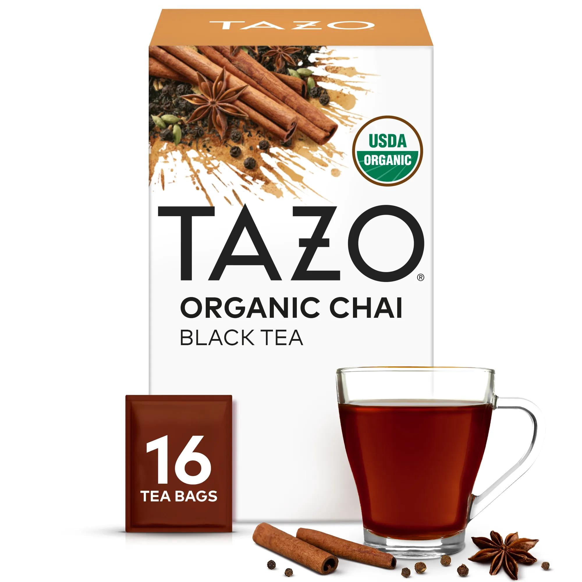 (4 pack) TAZO Organic Chai Black Tea Bags, 16ct