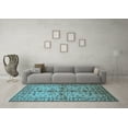 thumbnail image 3 of Ahgly Company Indoor Round Oriental Light Blue Traditional Area Rugs, 8' Round, 3 of 4