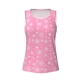 thumbnail image 3 of Picia Snowflake pink backgrounds Pattern Women's Workout Tank Top,Breathable Activewear,Slim Fit Athletic Top,Versatile Workout Moisture-wicking top-X-Large, 3 of 9
