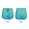 thumbnail image 3 of Daiia Teal Turquoise Pattern Women's 2 in 1 Running Shorts - Lightweight Athletic Workout Gym Yoga Shorts Liner with Phone Pockets-XX-Large, 3 of 7