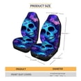 thumbnail image 2 of FOR U DESIGNS Sugar Skull Flower Pattern Car Seat Covers Lightweight Auto Seat Protectors Elastic Car Accessories Decoration Auto Front Seats Only, Fit for Sedan Truck SUV, 2 of 7