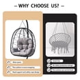 thumbnail image 5 of FKSLIFE Hanging Egg Chair With Stand Swing Chair Cushion For Indoor Outdoor Patio Garden, 5 of 7