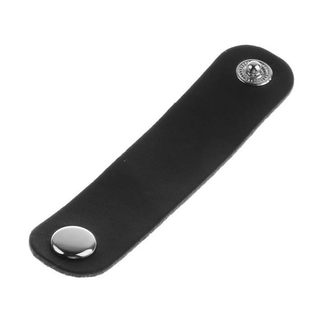 KLKCMS 10 Pieces Leather Scarf Neckerchief Cloth Clip Fastener Clasp Button Buckle Clip black
