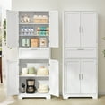 thumbnail image 5 of TEENFON Tall Kitchen Pantry Storage Cabinet, Freestanding Cupboard with 1 Large Drawer, for Dining Room, Living Room, Laundry, White, 5 of 8