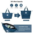 thumbnail image 4 of Luggage set of 5 Pieces,Expandable Luggage Set with Tsa Lock and Rotating Wheels, Lightweight Rolling Luggage with a Travel Duffel Bag and a Toiletry Bag for Men and Women, Dark Blue, 4 of 8