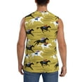 thumbnail image 4 of Lsque Horsemen In Horseraces Print Men's Cotton Blend Sleeveless Muscle Shirts (S-3XL)- Moisture Wicking, Odor Protection, UPF 30+,Large, 4 of 8
