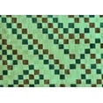 thumbnail image 1 of Ahgly Company Indoor Rectangle Checkered Turquoise Blue Modern Area Rugs, 6' x 9', 1 of 4