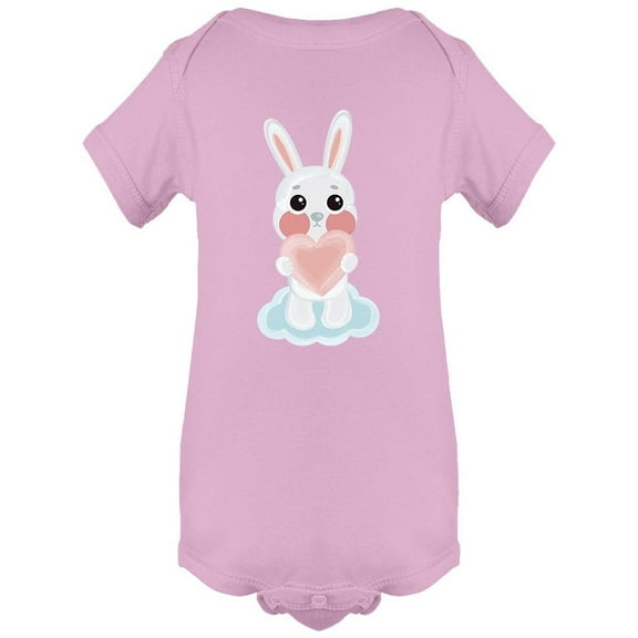 Cute White Rabbit Design Bodysuit Infant -Image by Shutterstock, 12 Months
