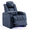 Blue, variant on Weilianda Luxury Home Theater Seating Electricity Recliner Power Headrest Recliner Top Grain Leather Movie Chair Gaming Sofa with Tray Table USB Charging Cup Holders,Row of 1 Black