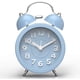 thumbnail image 1 of (Azul) Mini reloj despertador silencioso de estilo clásico, reloj despertador redondo de doble campana, 1 of 5