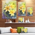 thumbnail image 3 of Watercolor Painting Yellow Lily Flower - Large Floral Canvas Artwork, 3 of 4