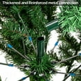 thumbnail image 5 of SESSLIFE Flocked Christmas Tree 7ft Green with White Spray, 920 Branches for Realistic Look, Includes 52 Pre-Attached Pine Cones, Quick Assembly Metal Stand Indoor Use, 5 of 9
