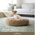 thumbnail image 3 of CAPHAUS 24/30 Inch Calming Donut Pet Bed for Small/Medium Cats and Dogs, Anti-Slip Bottom, Washable, Anti-Anxiety Fluffy Round Cat Bed, Indoor Shaggy Cuddler Cotton Candy Brown, Light Gray, Pink Bed, 3 of 9