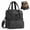Black, variant on Insulated Lunch Box & Lunch Bag for Women Men, Water Resistant Reusable Double Deck Large Cooler Bag for Work Travel Outdoor, 12L,White