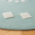 thumbnail image 3 of SAFAVIEH Kids Swirling Squares Area Rug, Turquoise/Ivory, 3' x 3' Round, 3 of 7