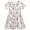 thumbnail image 2 of FORMRS Girls Short Sleeve Dress Summer Casual Round Neck A-line Beach Sundress, Sizes 2T-8T, Floral Koala Pattern, 2 of 8