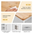 thumbnail image 6 of Gymax Kitchen Cart on Wheels Mobile Kitchen Storage Island w/ 6-Bottle Wine Rack, 6 of 10