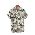 thumbnail image 3 of Summer Savings Clearance 2022! PIMOXV Men's Summer Fashion Hawaiian Style Short Sleeve Casual Shirts Men's Hawaiian Shirt Reduced Price Deals, 3 of 4
