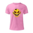 thumbnail image 4 of Tdoqot Mens Halloween Graphic T-shirt- Short Sleeve Funny Crewneck Ghost Tees Pink Size 4XL, 4 of 5
