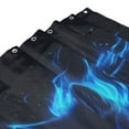 thumbnail image 4 of Shower Curtain, Blue Flames Black Fox Waterproof Fabric Plastic Shower Curtain, Drying Fast Bathroom Curtain with 9 Buttonholes, Ruffle Shower Curtain 60x72in, 4 of 8