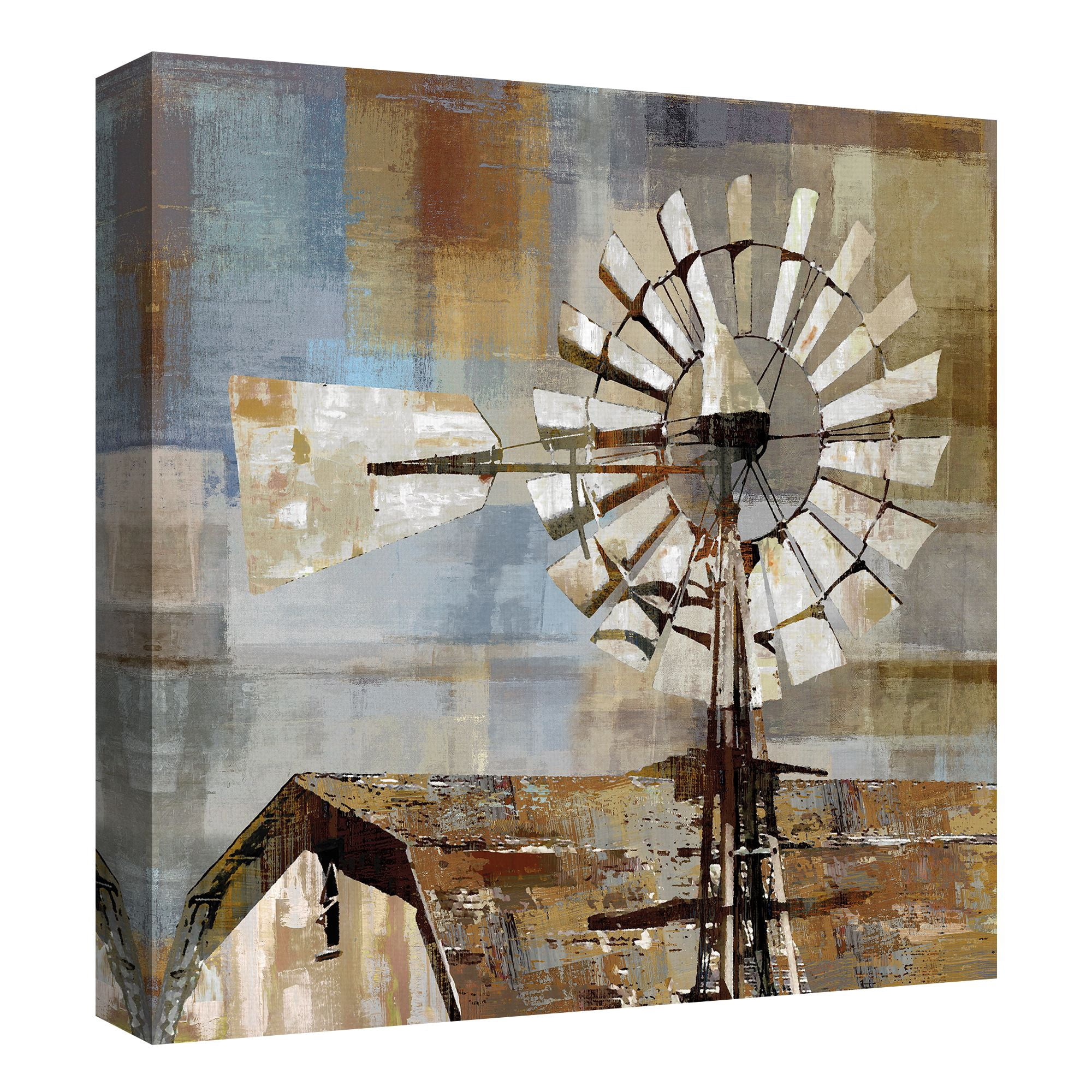 Long Barn Windmill by Mark Chandon Windmill Canvas Art