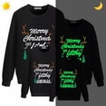 thumbnail image 1 of Camisetas de Navidad a juego para la familia, sudadera luminosa brillante con cuernos de árbol de Navidad, 1 of 4