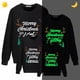 thumbnail image 1 of Camisetas de Navidad a juego para la familia, sudadera luminosa brillante con cuernos de árbol de Navidad, 1 of 4