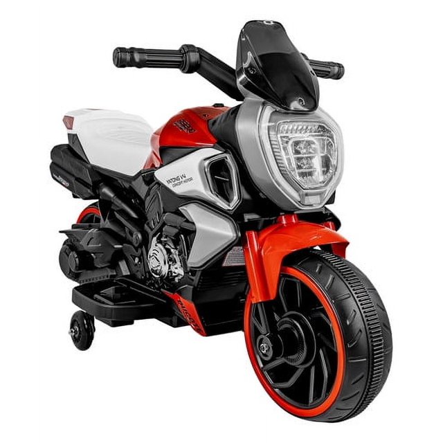 Montable Moto Electrica Roja Luz Claxon 6v