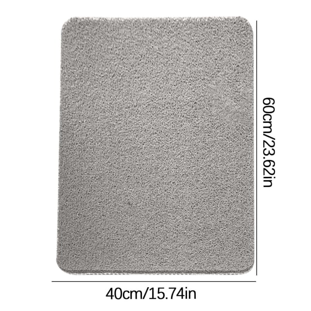 Floor Mat for Bathroom Non-slip Bathing Foot Mat with Silk Ring Design PVC Material 40 cm x 60 cm