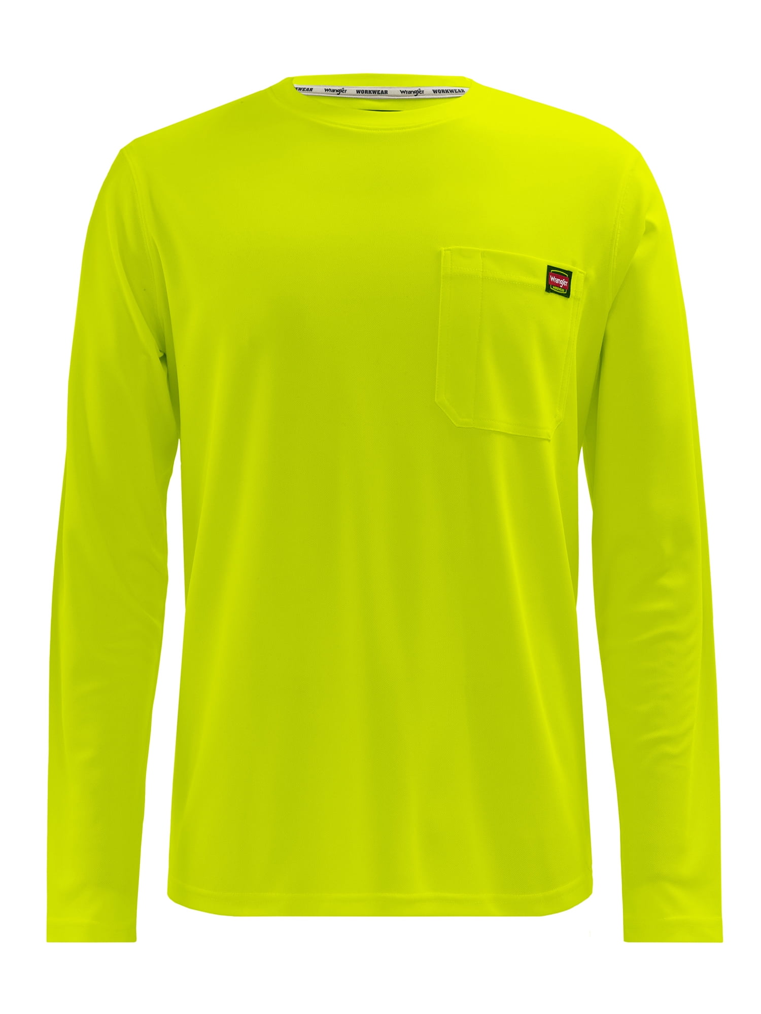 Wrangler Workwear Men's Long Sleeve Performance Work Pocket T-Shirt, Size S-3XL (Men's and Big Men's)