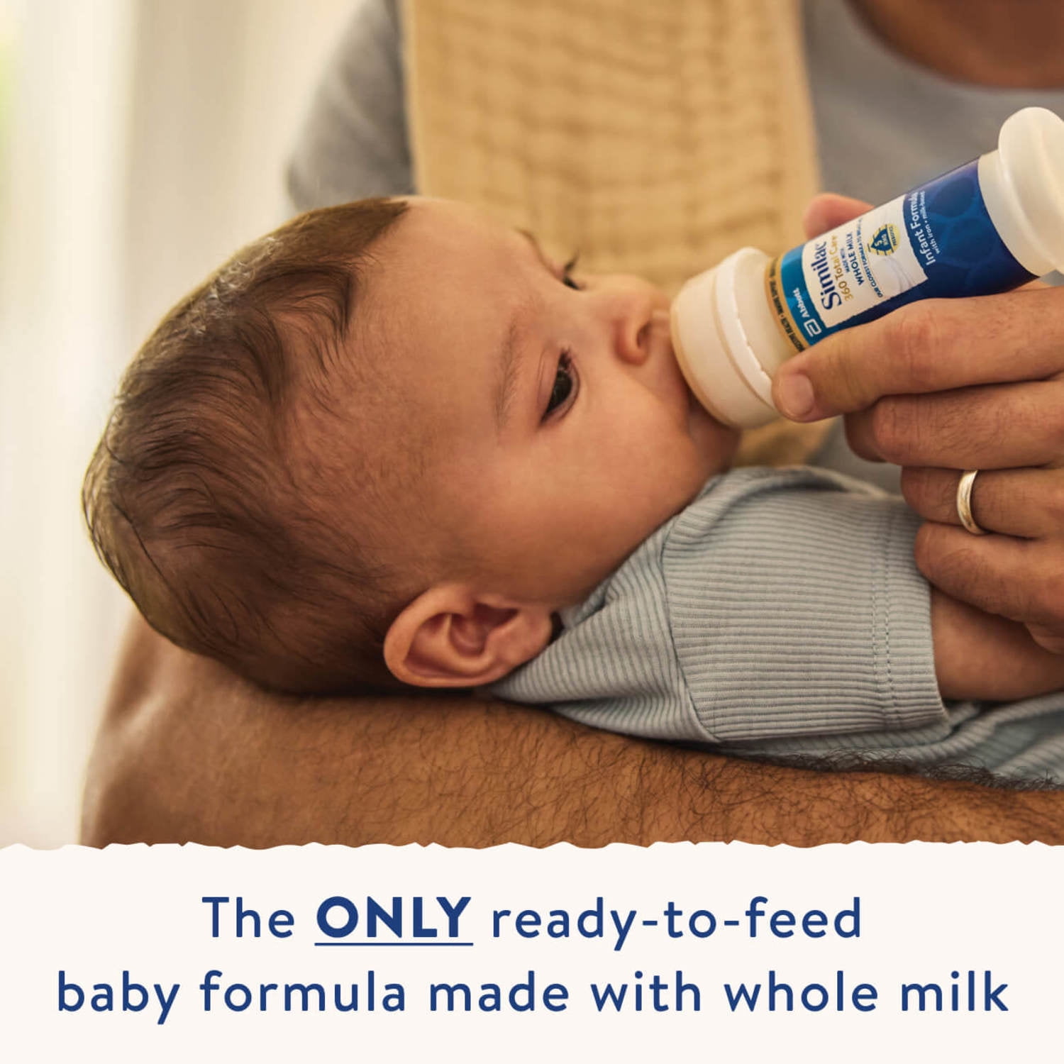 Similac 360 Total Care Whole Milk Baby Formula, Ready-to-Feed, 2 fl oz, 12 Pack