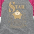 thumbnail image 3 of Disney Wish - Star Badge - Toddler & Youth Girls Raglan Graphic T-Shirt, 3 of 5