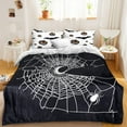 thumbnail image 4 of Halloween Blanket Haunted Halloween Throw Blankets Black Spider Webs Moon Dreamcatcher Flannel Halloween Blankets and Throws, 4 of 5