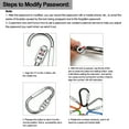 thumbnail image 4 of Security Carabiner,Travel Bag Luggage Security Carabiner Lock Locking Carabiner User-Friendly Design, 4 of 5