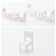 thumbnail image 2 of Casa de silla de miniatura Hugo accesorios muebles de Mesa silla blanca 1:12, 2 of 5