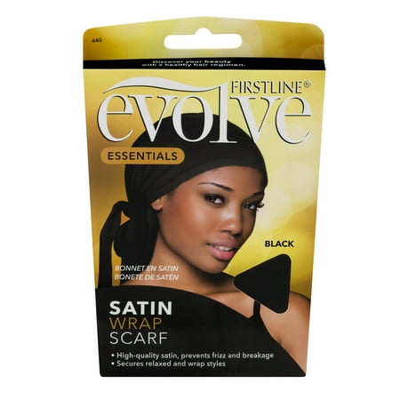 Evolve Satin Wrap Scarf - Black