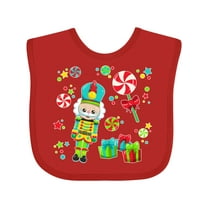Inktastic Holiday Nutcracker and Candy for Christmas Boys or Girls Baby Bib