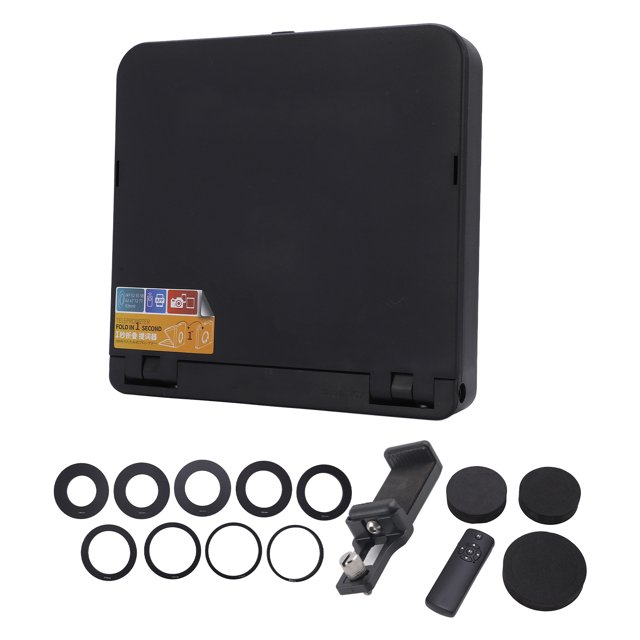 Teleprompter plegable teleprompter TC7 portátil negro fuerte compatibilidad con soporte de zapata fría para tabletas de 79 pulgadas para cámara SLR para teléfono ANGGREK Otros