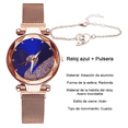 thumbnail image 2 of Reloj Magnético Malubero De Moda Casual Pulsera Lujoso y elegante Azul, 2 of 3