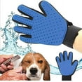 thumbnail image 2 of Haobase Pet Grooming Glove Gentle Deshedding Brush Fur Gloves Massage Tool Dog Cat Hair Remover, 2 of 3