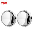 thumbnail image 1 of 2Pcs Blind Spot Car Auxiliary Rearview Mirrors 360 Degree Rotating Suction Cup Mount Wide-angle Round Frame Blind Spot Mirror Silver-2pcs, 1 of 6