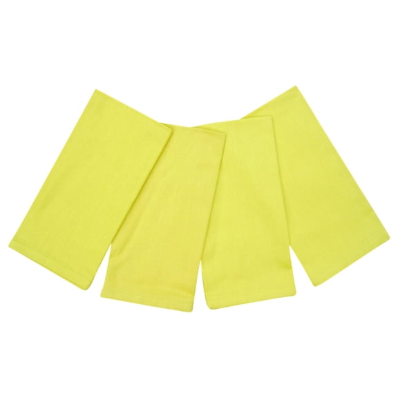 100% Cotton Napkins 20" x 20" Set of 4 Yellow